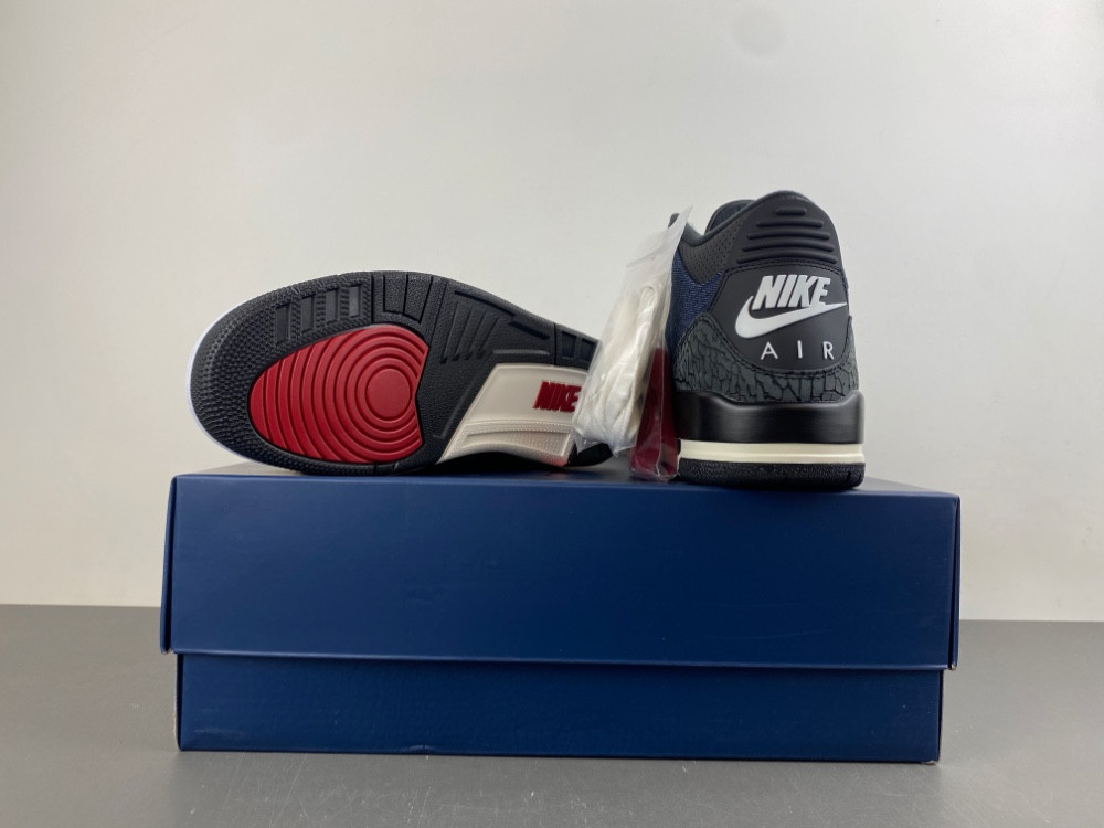 Air Jordan 3 X Leu*s "Indigo and Gym Red" IH7959-400