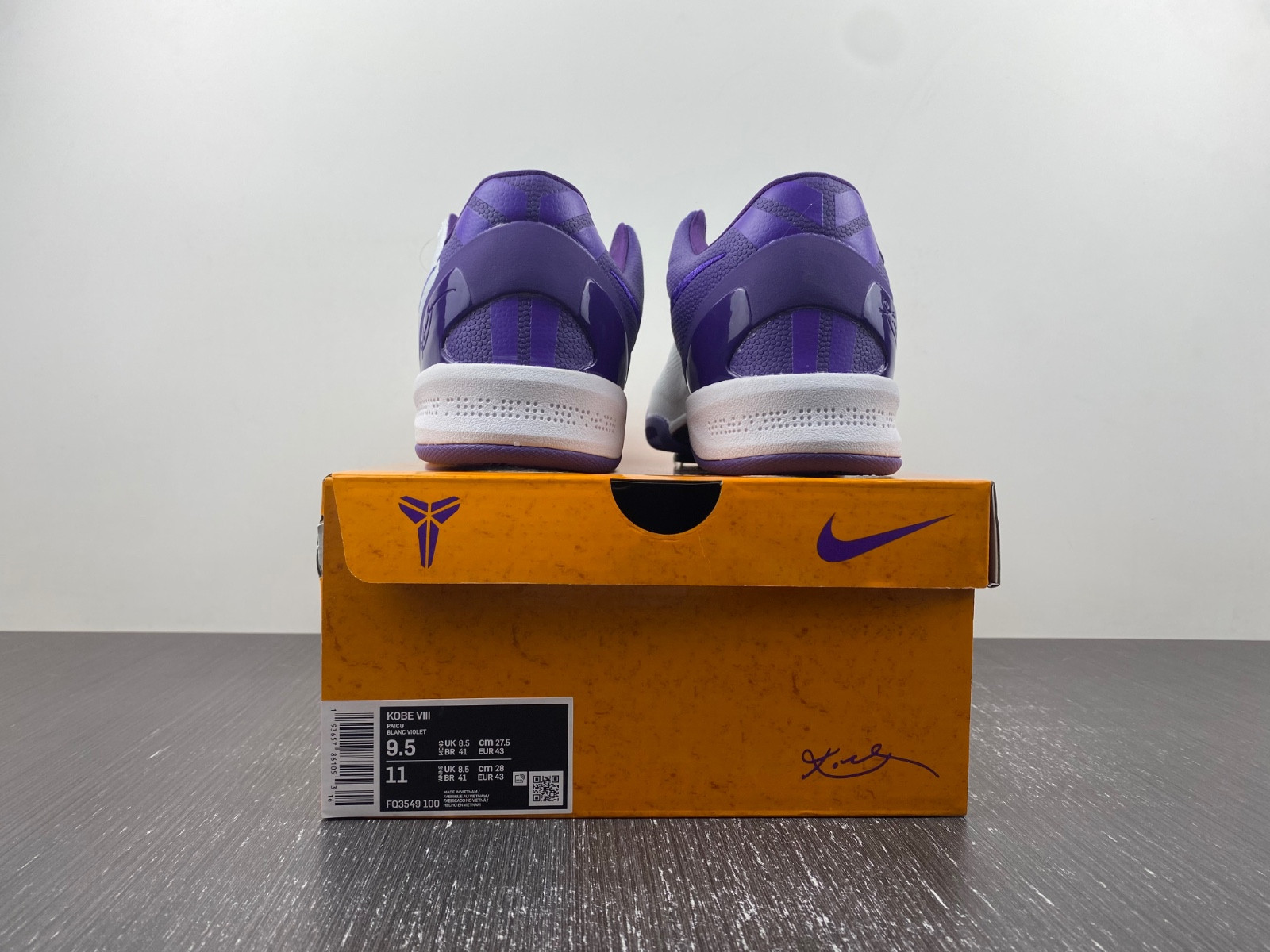 nike kobe 8 protro "court purple" fq3549-100