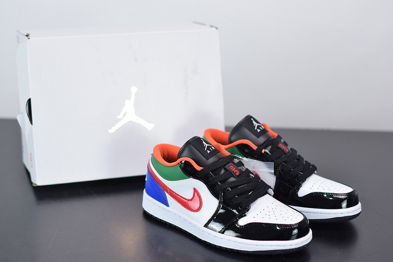 air jordan 1 low multi-color blacl toe cz4776-101