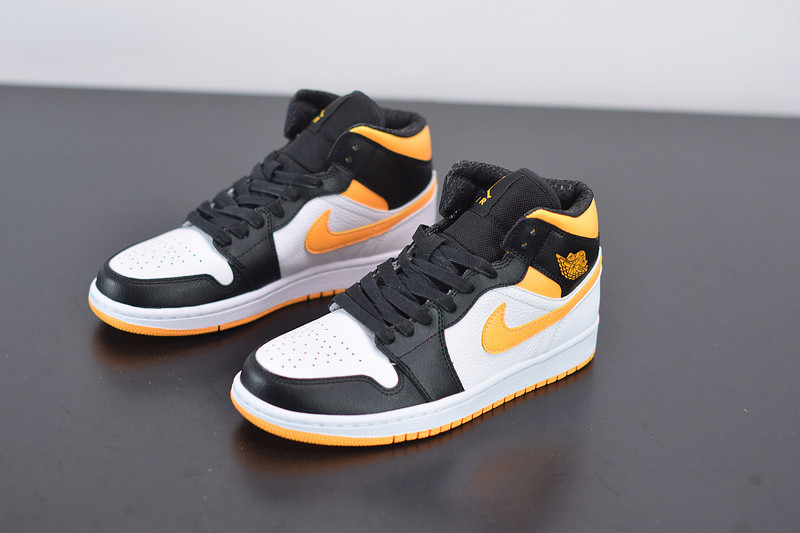air jordan 1 mid laser orange black cv5276-107