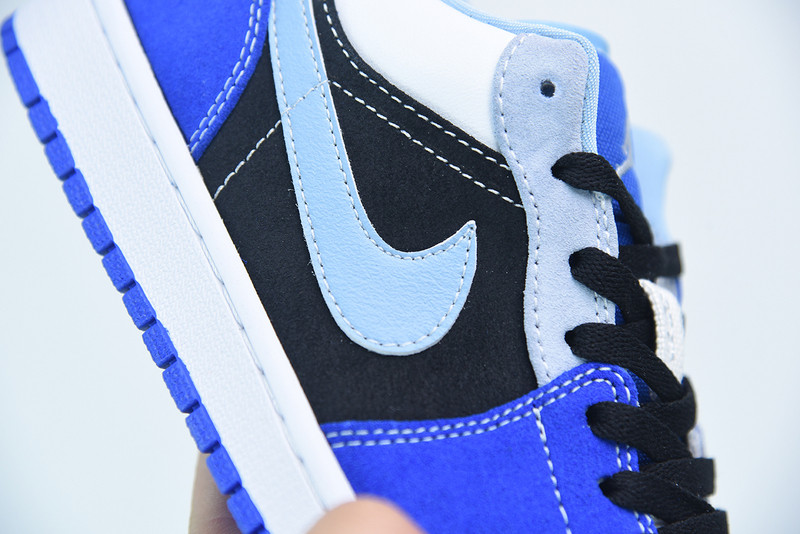 air jordan 1 low black blue white dh0206-400