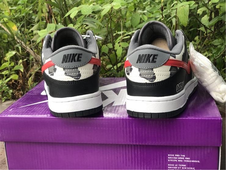 nike sb dunk low grey black university red cu1727-006