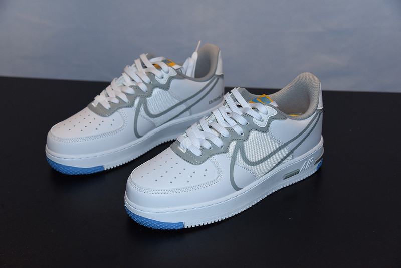 nike air force 1 react light smoke grey ct1020-100