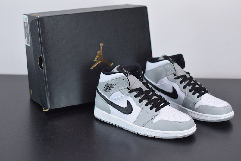 air jordan 1 mid "light smoke grey" 554724-092