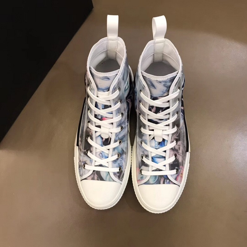 dio* b23 flowers technical canvas high-top sneaker