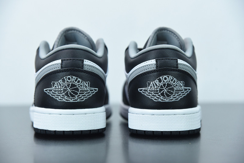air jordan 1 low black white grey 553558-040