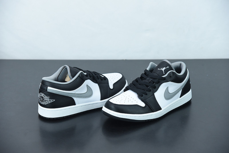 air jordan 1 low black white grey 553558-040