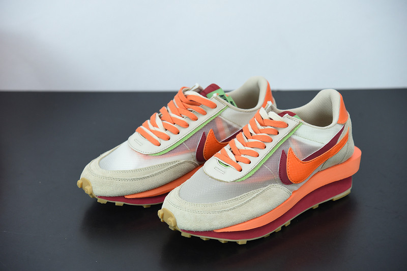 nike ldv waffle clot sacai net orange blaze dh1347-100
