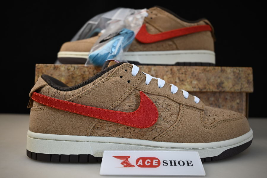 clot x nike dunk low cork fn0317-121