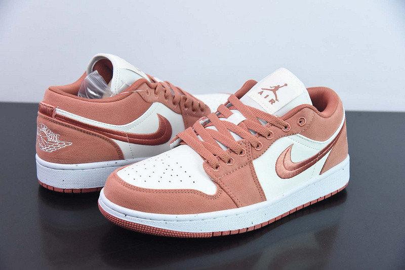 air jordan 1 low se canvas "orange" fn3722-801
