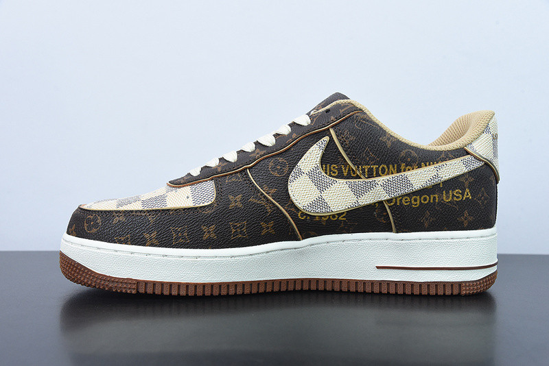 lvt x nike air force monogram damier azur