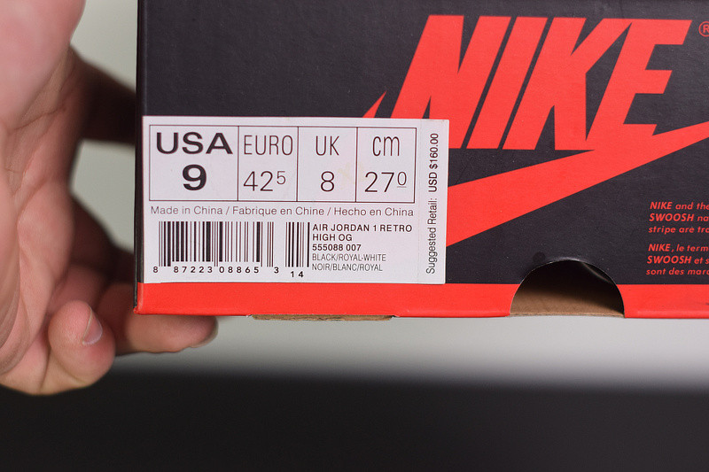 air jordan 1 retro high og "royal 2017 555088-007