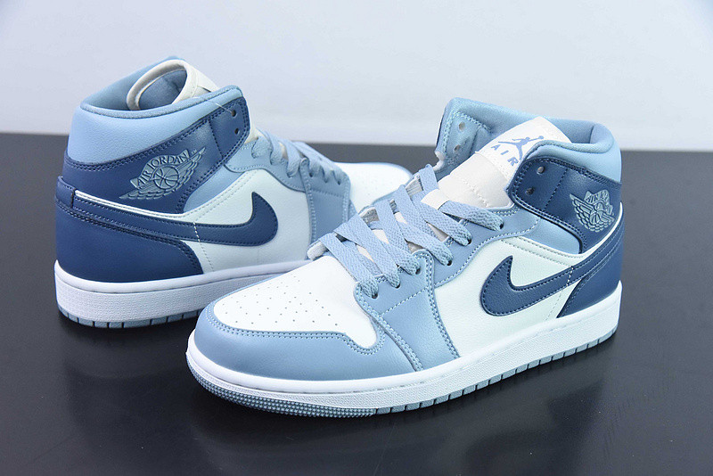 air jordan 1 mid womens blue bq6472-140