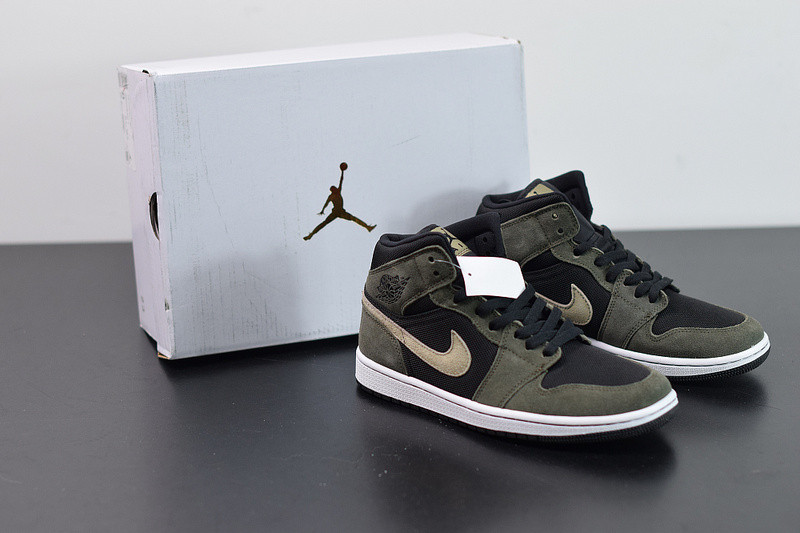 air jordan 1 mid in military bq6472-030