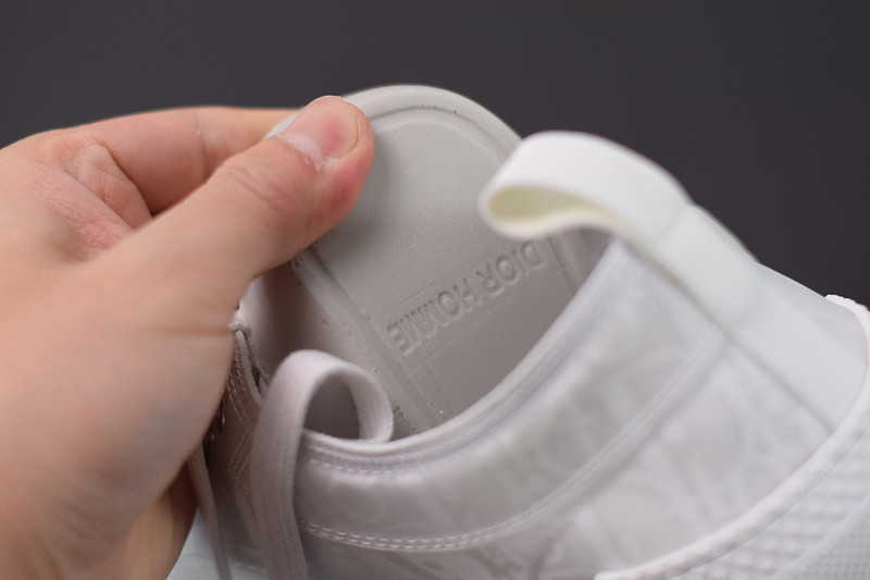 dio* b23 oblique low-top white sneaker
