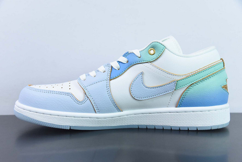 air jordan 1 low "white/blue/gold" fn8899-131