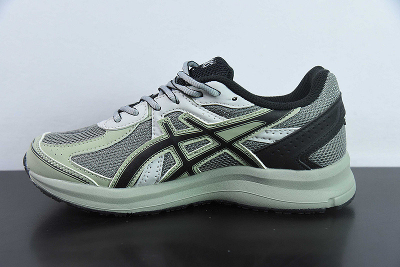 As*ic*s jog 100 s lightweight low tops non-slip gray green 1201a715-020