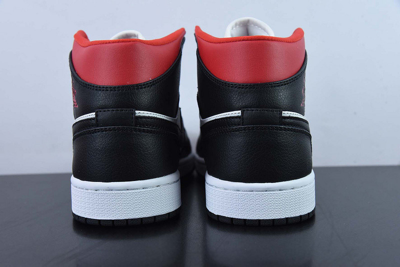 air jordan 1 mid black gym red bq6472-061
