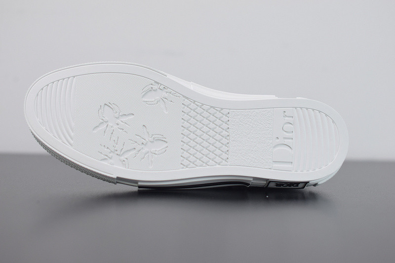 dio* b23 oblique low-top white sneaker