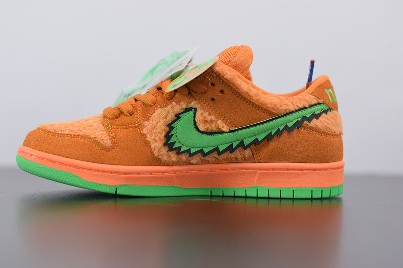 grateful dead x nike sb dunk low “orange bear” cj5378-800