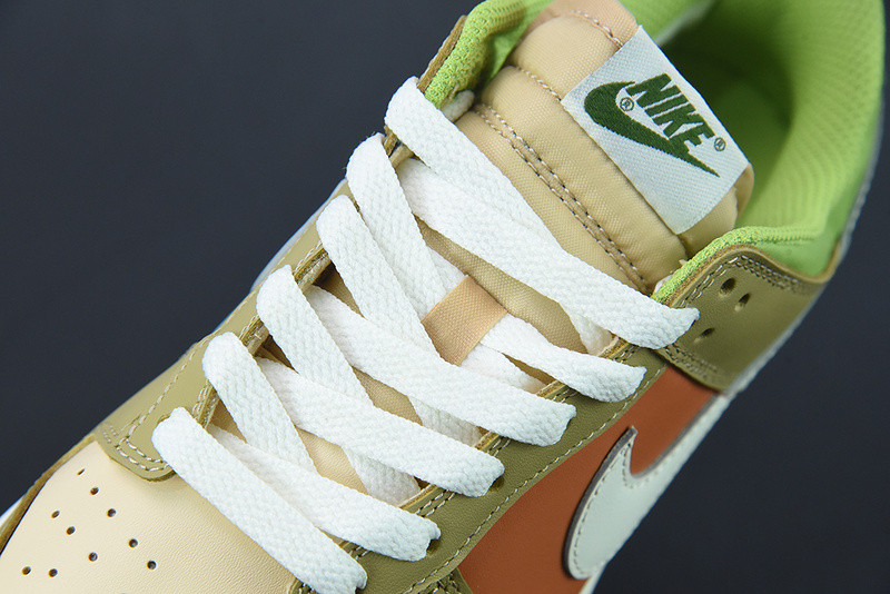 nike sb dunk low gs barley yellow sail white bright green dv9108-711