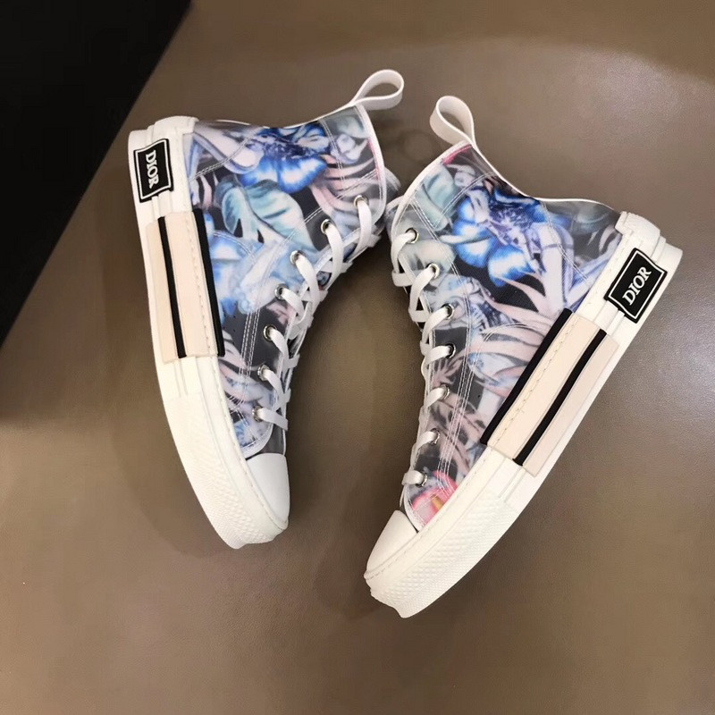 dio* b23 flowers technical canvas high-top sneaker