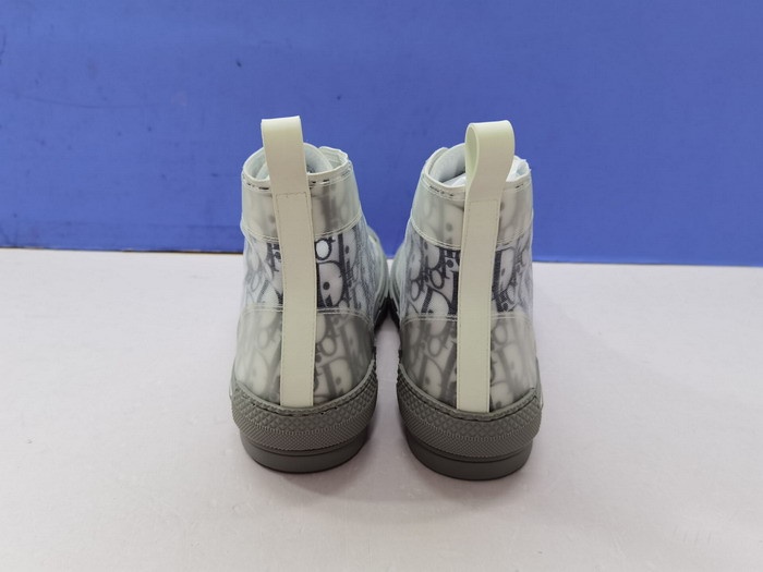 dio* b23 oblique high-top white sneaker