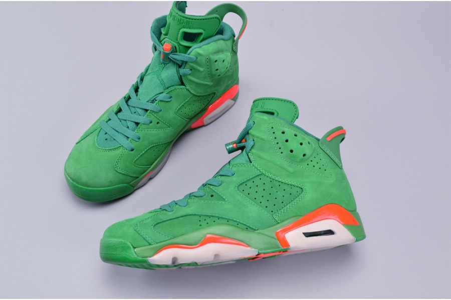 air jordan 6 retro nrg g8rd "gatorade" pine green mens aj5986-335