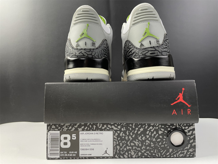 Air Jordan 3 Chlorophyll Tinker 136064-006