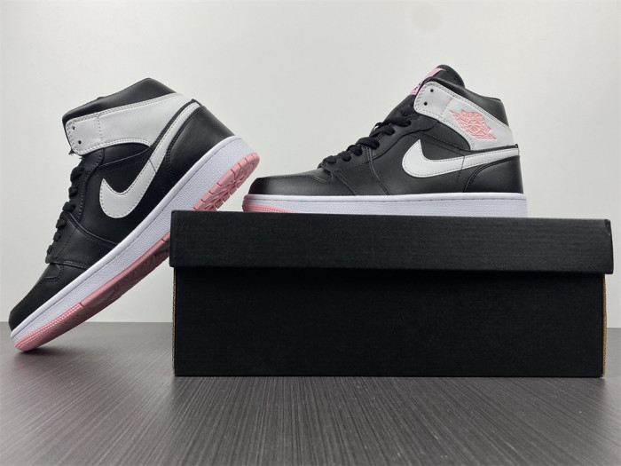 Jordan 1 Mid Arctic Pink Black (GS) 555112-061