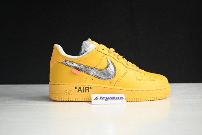 NIKE AIR FORCE 1 LOW OFW UNIVERSITY GOLD METALLIC SILVER DD1876-700