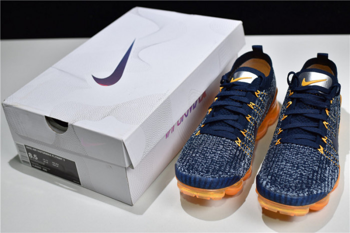 Nike Air VaporMax Flyknit 3 Navy Orange AJ6900-400