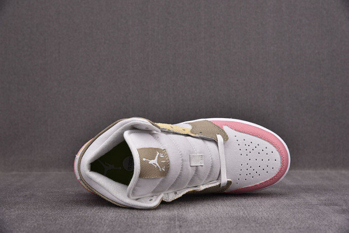 Jordan 1 Mid SE Pastel Vivid Green Grind (GS) DJ0338-100