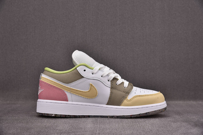 Jordan 1 Low Pastel Grind Vivid Green (GS) DJ0341-100
