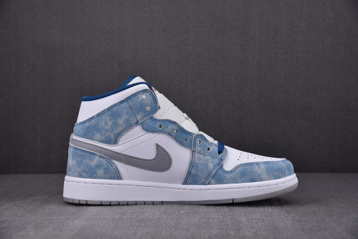 Jordan 1 Mid French Blue Fire Red DN3706-401