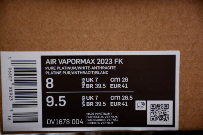 NIKE VAPORMAX 2023 FLYKNIT GREY BLACK DV1678-004