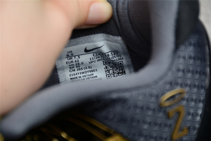 NIKE KOBE V PROTRO BLACK WHITE GOLD CD0824-127