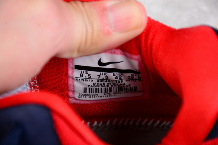 NIKE ZOOM KOBE 5 USA WHITE OBSIDIAN SPORT RED 386430-103