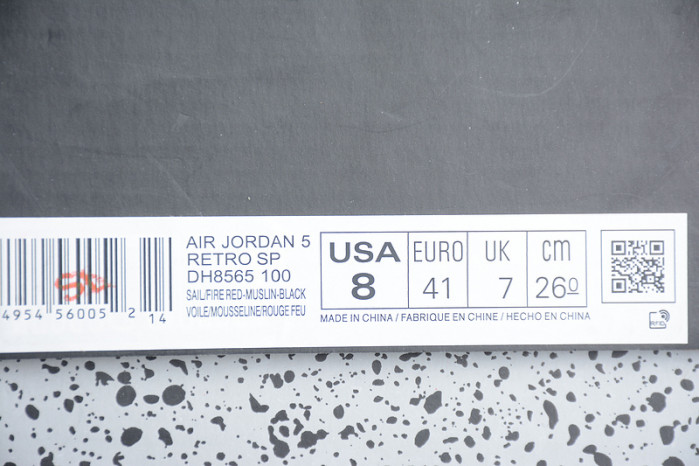 OFW Air Jordan 5 Sail Fire Red DH8565-100