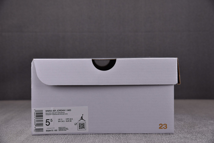 Jordan 1 Mid Gym Red Off Noir (Women