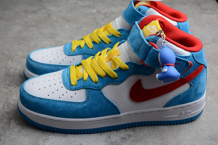 Nike Air Force 1 07 Mid Doraemon White Blue Red Yellow GB1236-160