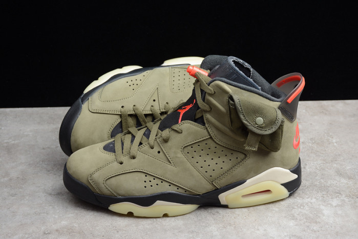 Travis Scott Air Jordan 6 Medium Olive Cactus Jack CN1084-200