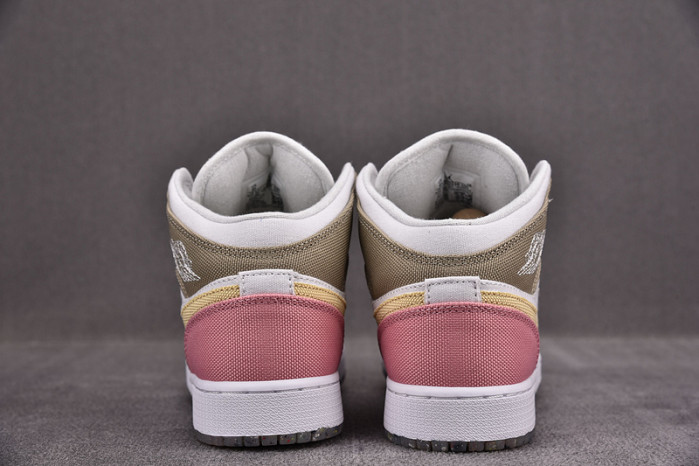 Jordan 1 Mid SE Pastel Vivid Green Grind (GS) DJ0338-100