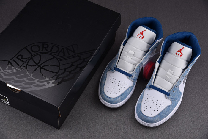 Jordan 1 Mid French Blue Fire Red DN3706-401