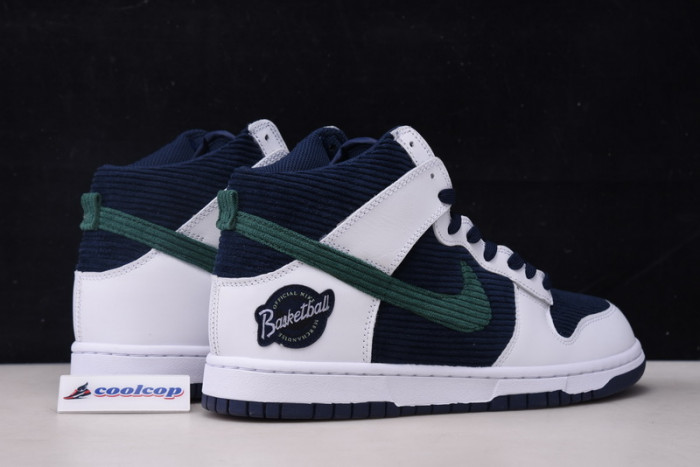 Nike SB Dunk High WHITE/MIDNIGHT NAVY-GREEN-VOLT DH0953-400
