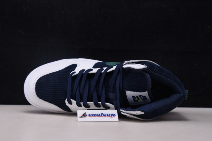 Nike SB Dunk High WHITE/MIDNIGHT NAVY-GREEN-VOLT DH0953-400