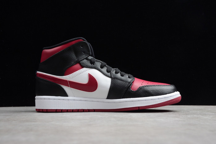 Air Jordan 1 MID bred toe 554724-066